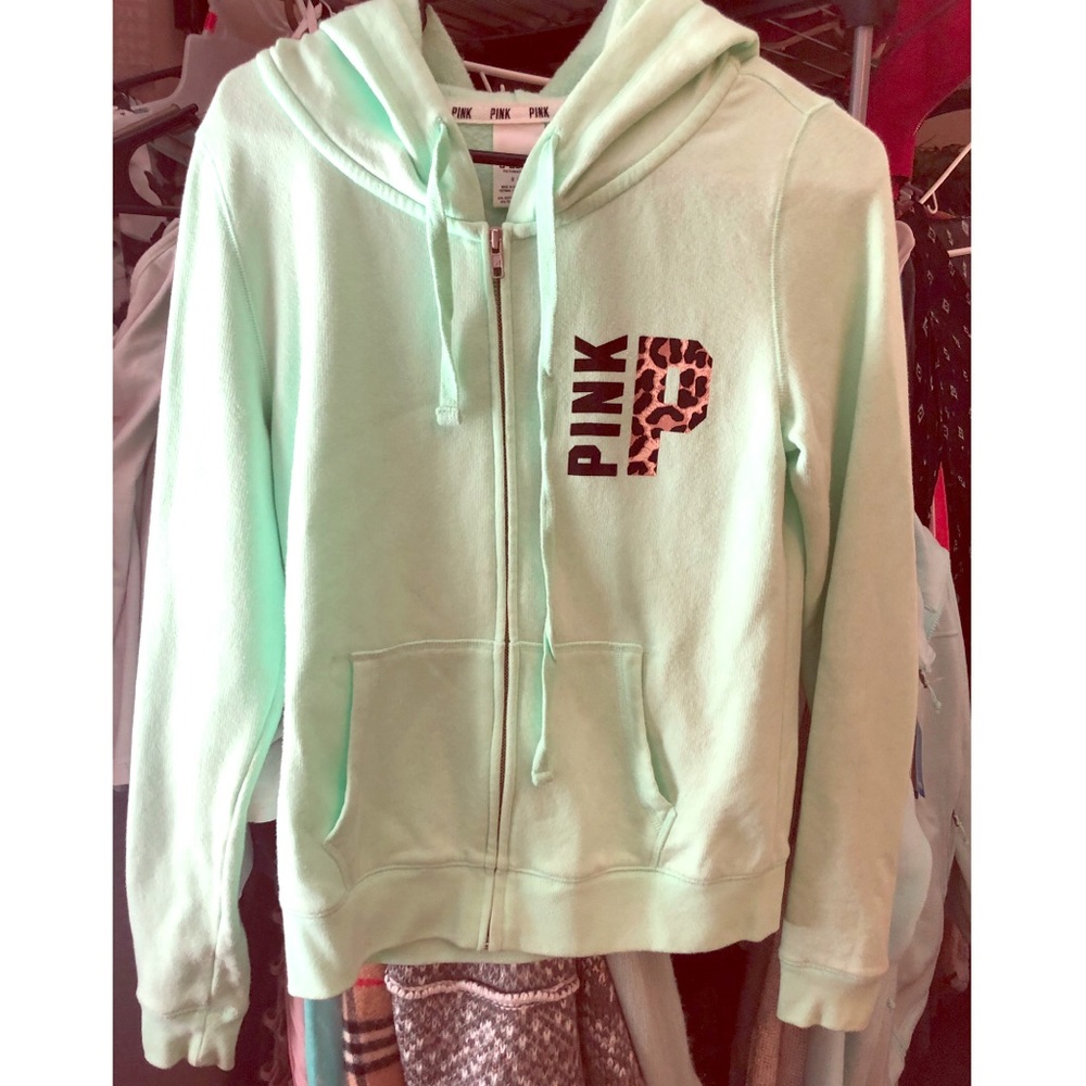 ❌❌SOLD❌❌VS Pink Zip-up Jacket! Size S!
